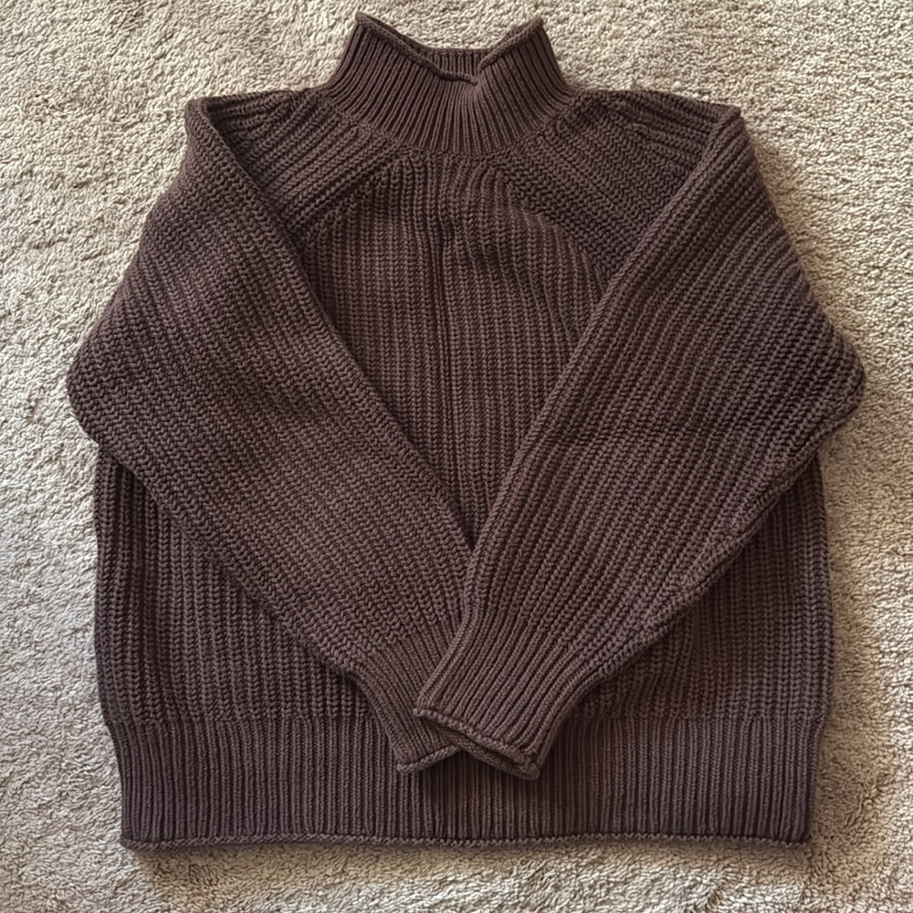 J Crew mockneck chunky rib sweater. - Picture 3 of 8